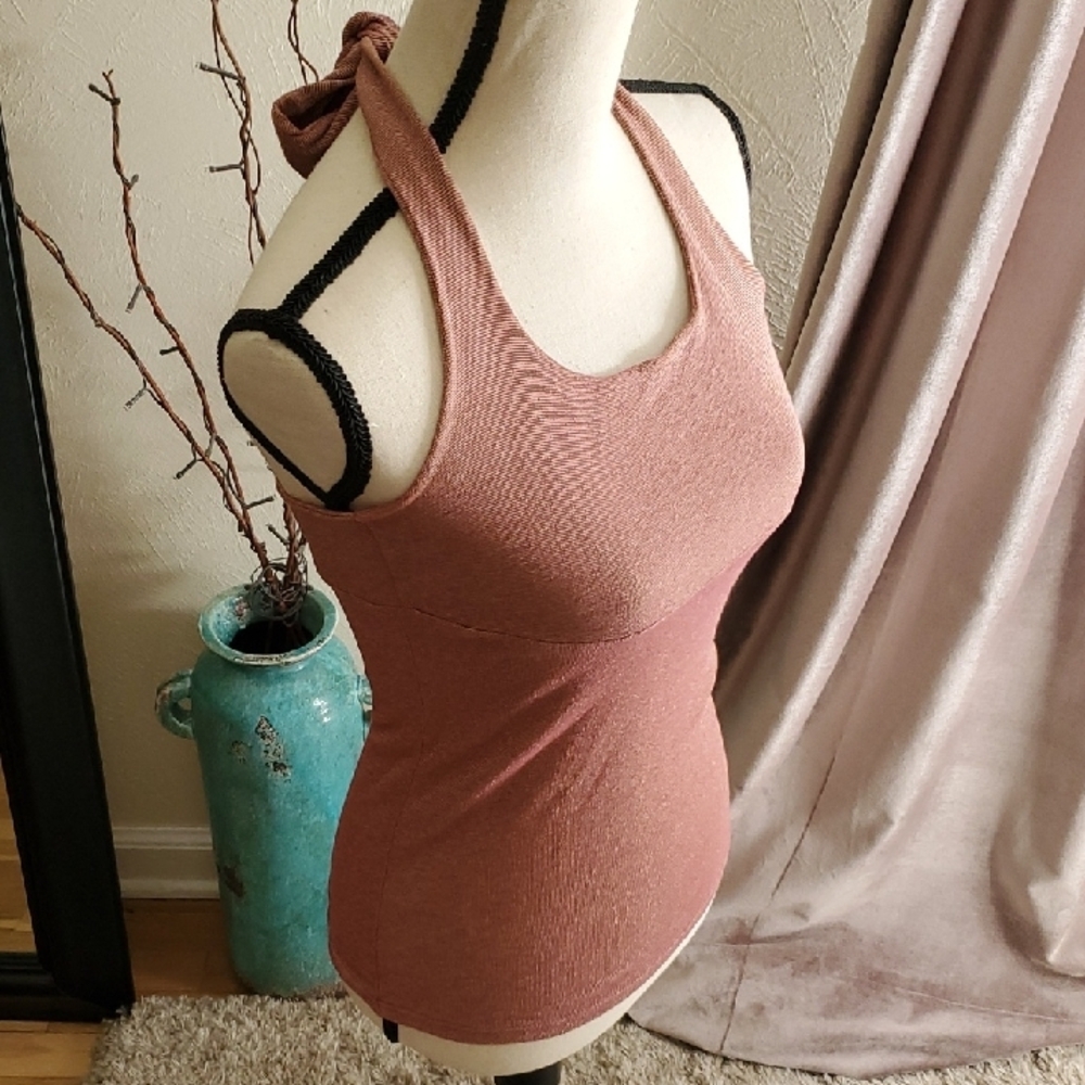 🥀Michael Stars Brown Halter Neck Tank Top - Picture 6 of 8